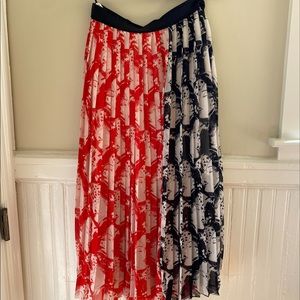 bimbo comic print maxi skirt